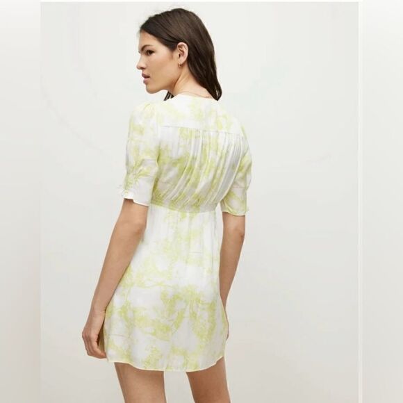 NWT Allsaints Demi Marama Dress Sz 8 All Saints- color citrus yellow - Picture 5 of 10